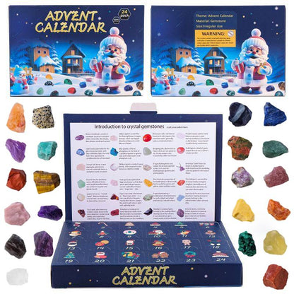 🎅2024 Natural Crystal Christmas Countdown Gift Box🔥40% OFF