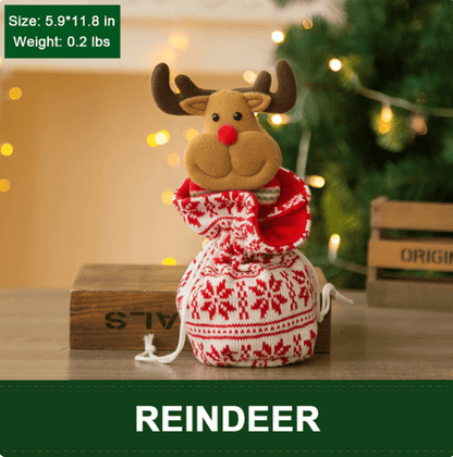 (🎉Christmas Pre Sale-Further Reductions Now) Christmas Knitted Doll Gift Bags (BUY MORE SAVE MORE)