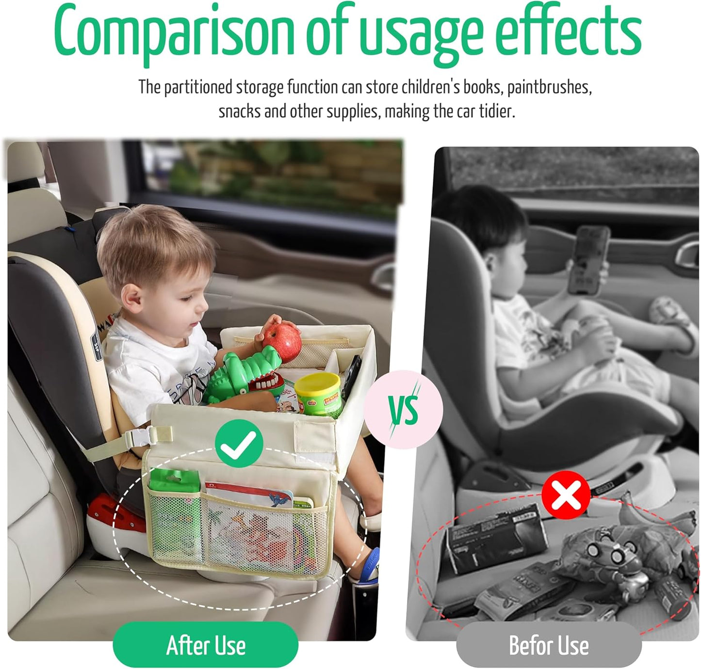 Travel Tray for Kids Car Seat