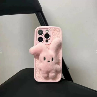 Plush Pink Bunny IPhone Case🐰📱