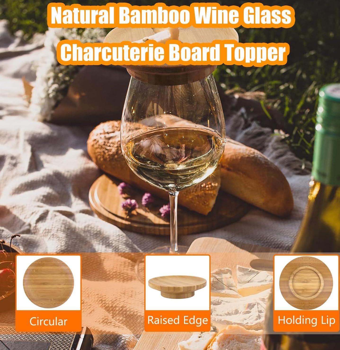 Wine Glass Charcuterie Board Topper