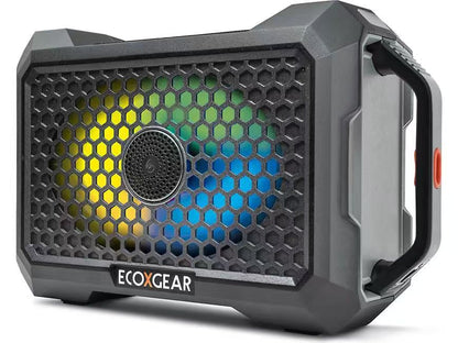 Waterproof portable Bluetooth® speaker with built-in party lights (Whitewater)