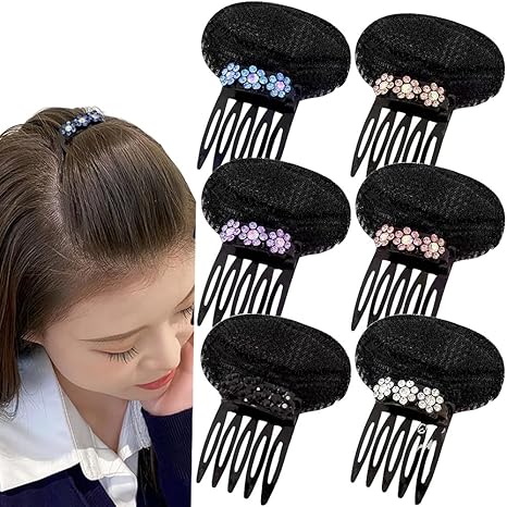 Black Puff Hair Head Cushion Hair Volume Clips