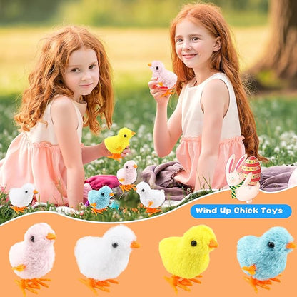 Cute Wind Up Chick Plush Animals Toy