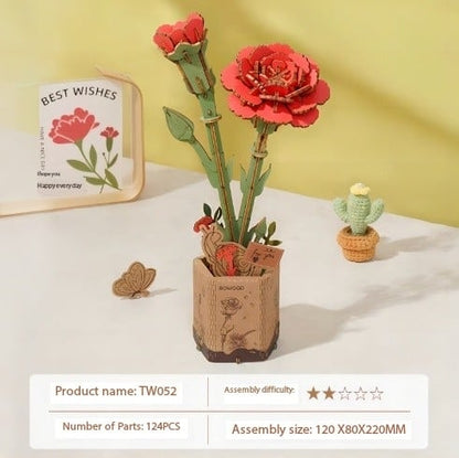 Wooden Flower Building Toy Botanical Collection