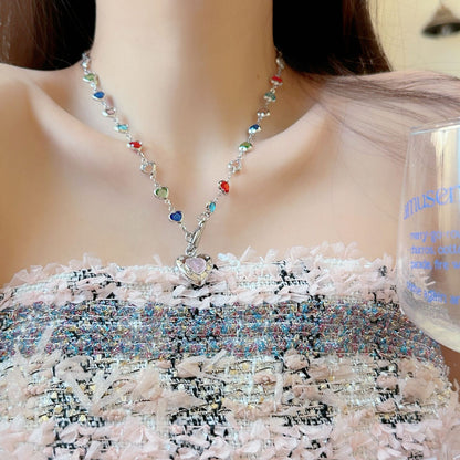 Dopamine-Inspired Color Bead Love Necklace