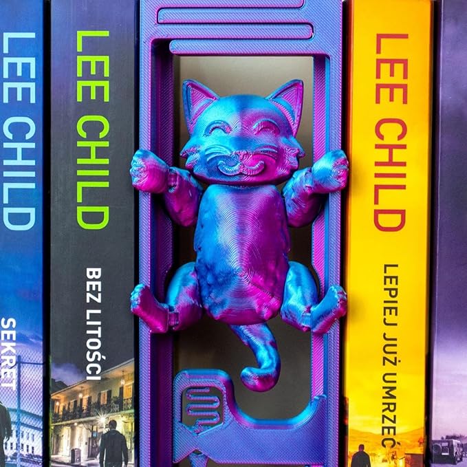 😺Fun Muscle Cat Adjustable Book Corner Sculpture