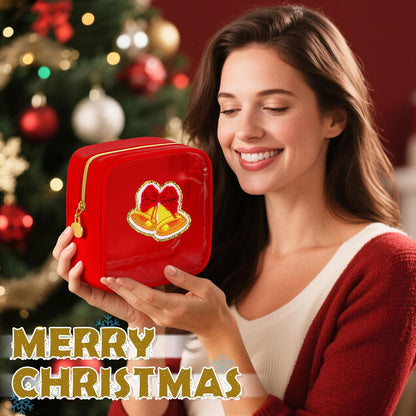 🎄 Christmas Preppy Patch Makeup Bags - Your Festive Style Companion! ✨