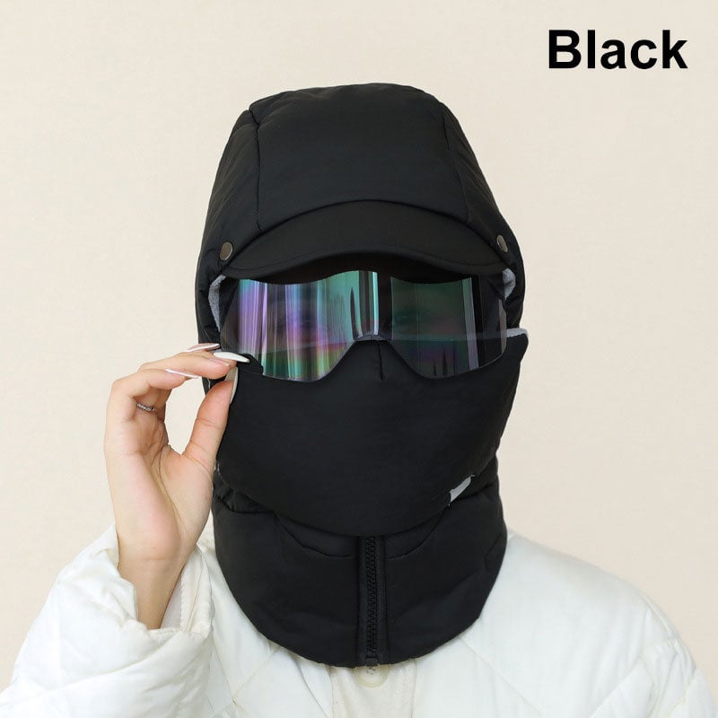 Windproof full face mask with goggles for outdoor cycling
