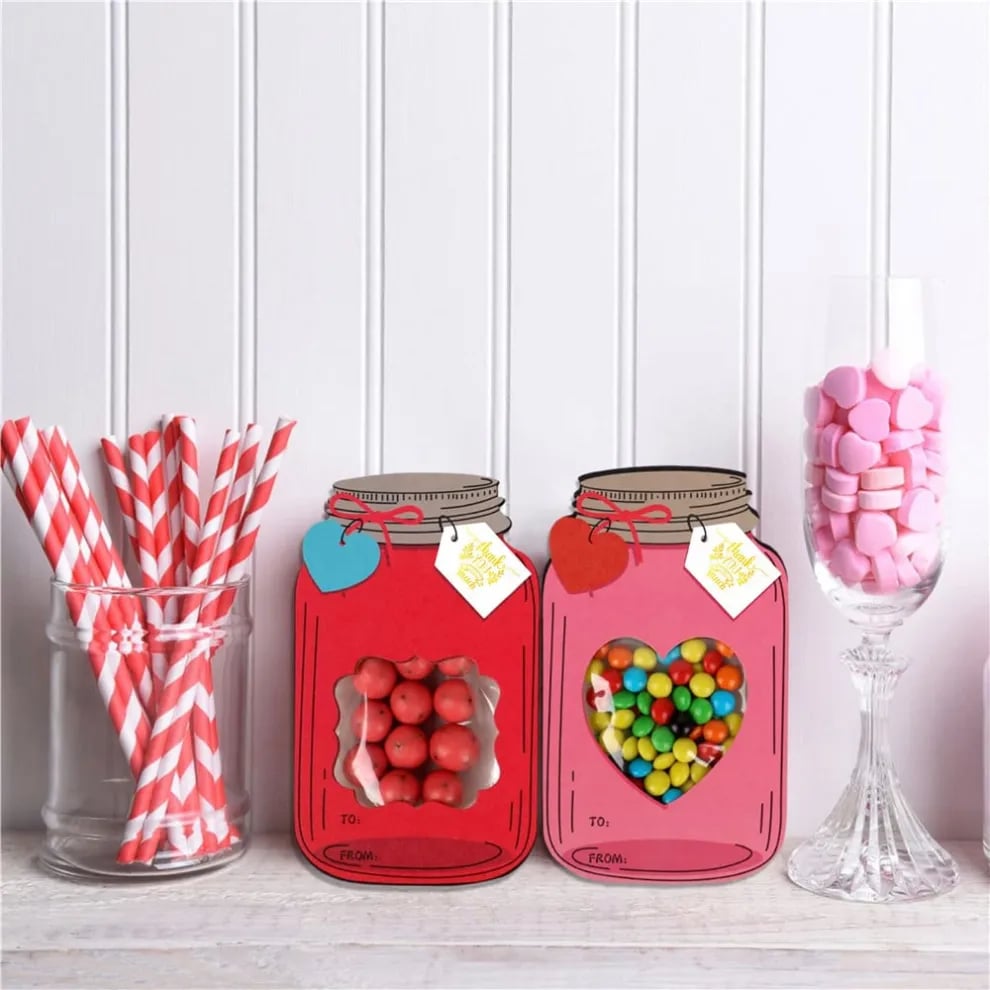 🔥2025 New Arrival Sale 40% Off💖Mason Jar Happy Valentines Day Cards🍬