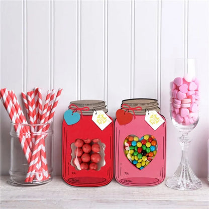 🔥2025 New Arrival Sale 40% Off💖Mason Jar Happy Valentines Day Cards🍬