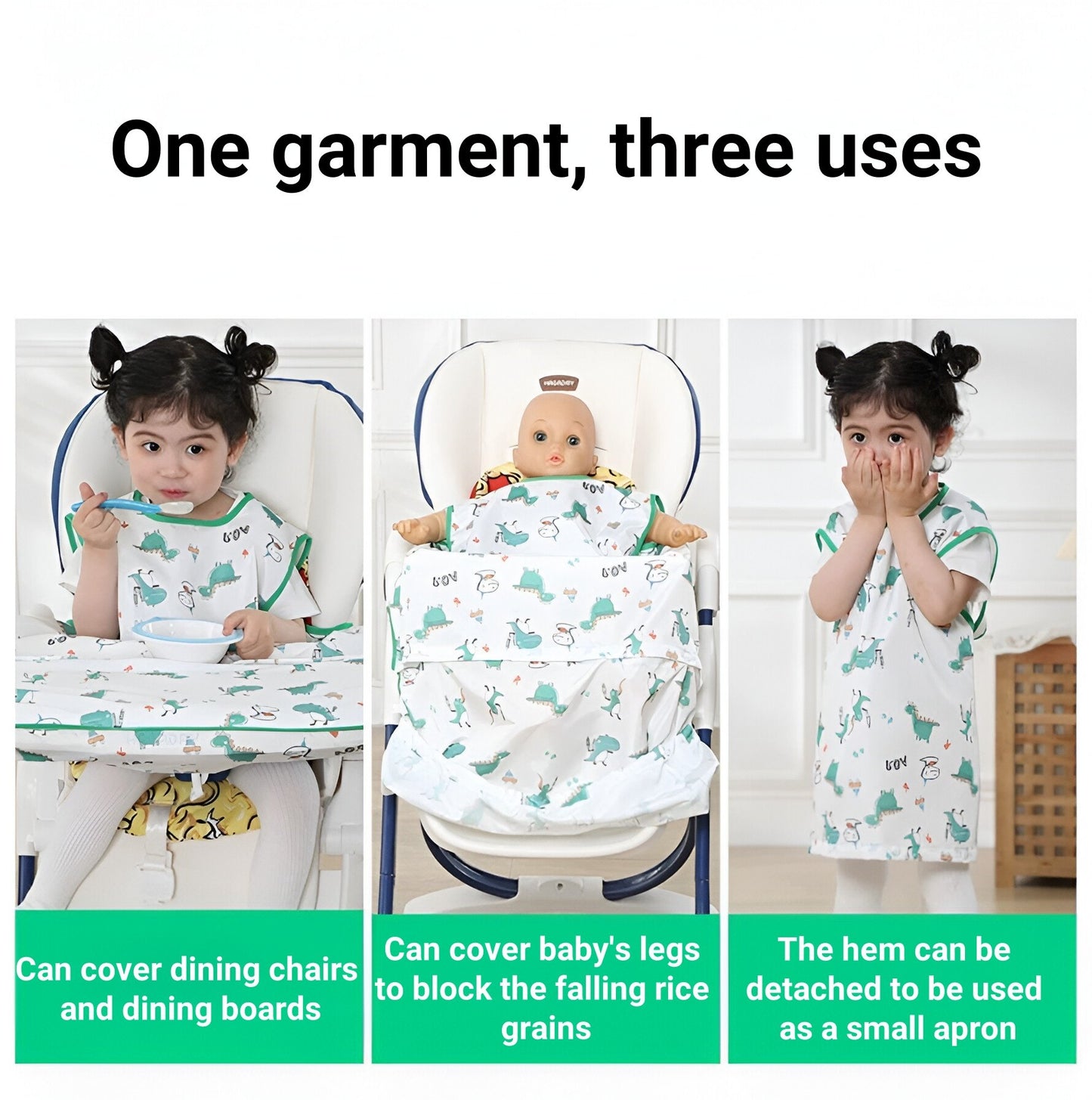 Coverall Baby Feeding Bib for Eating