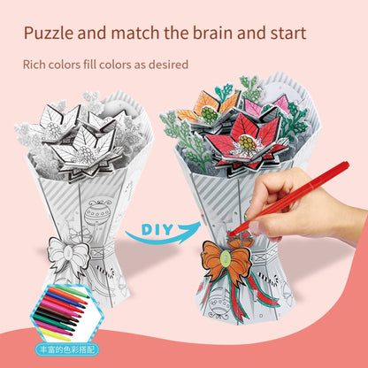 🧩3D Graffiti Paper Flower Puzzle🌹