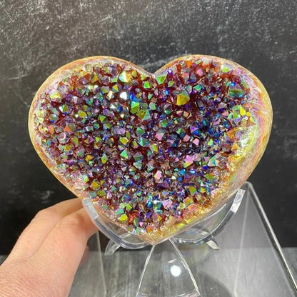 💖Last Day 43% OFF💖Angel Heart Rainbow Crystal Cluster