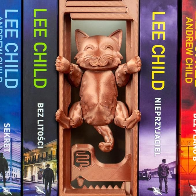 😺Fun Muscle Cat Adjustable Book Corner Sculpture