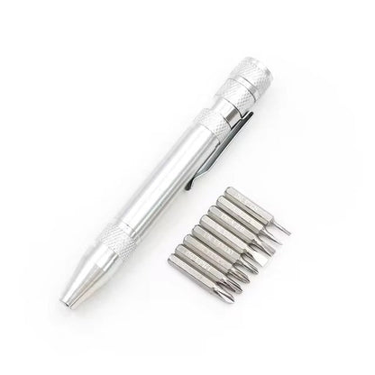 (40% OFF) Multifunctional 8 In 1 Mini Aluminum Pen Screwdriver