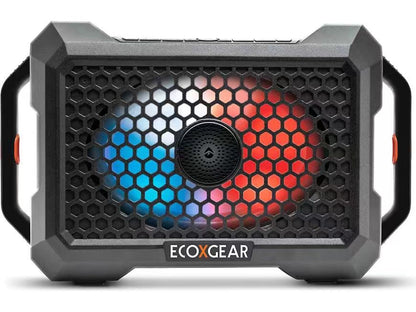 Waterproof portable Bluetooth® speaker with built-in party lights (Whitewater)
