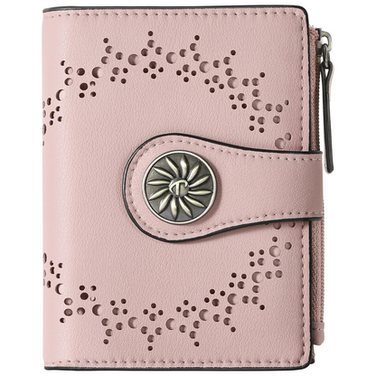 Elegant RFID Women's Wallet with Zipper Bowlift