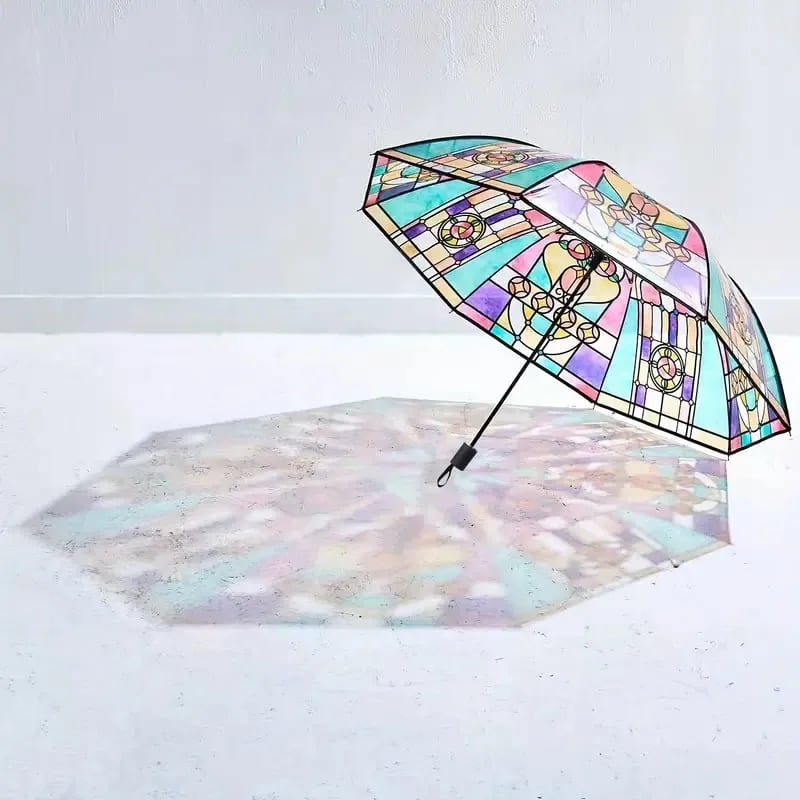 🔥Hot Sale 40% OFF ☔Vintage Stained Automatic Umbrella