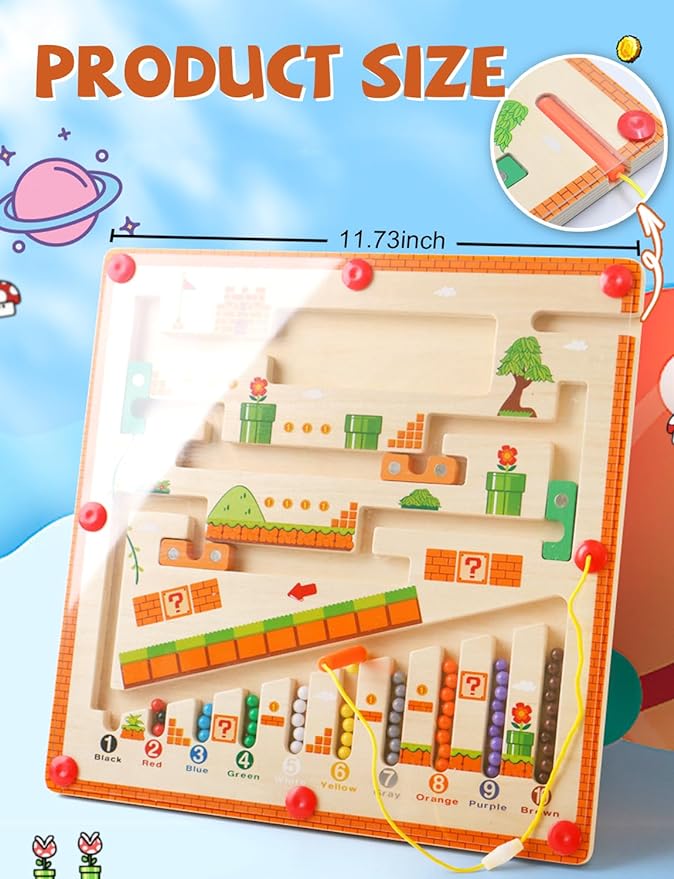 Magnetic Color and Number Maze
