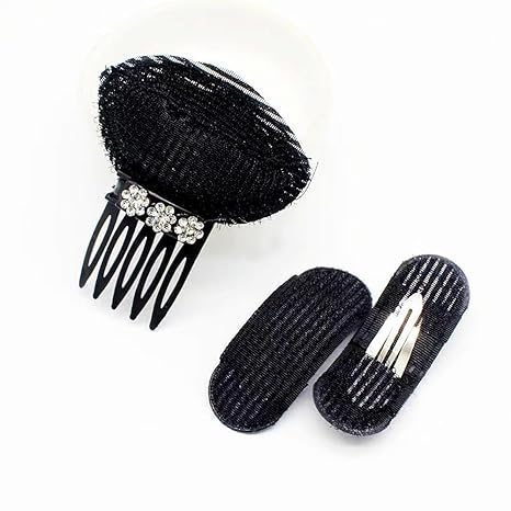 Black Puff Hair Head Cushion Hair Volume Clips