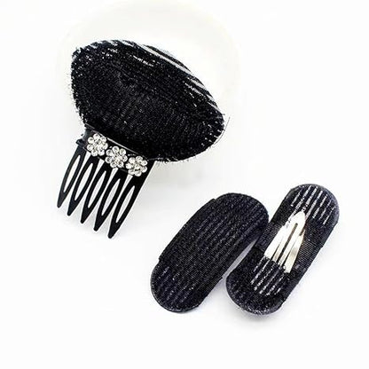 Black Puff Hair Head Cushion Hair Volume Clips