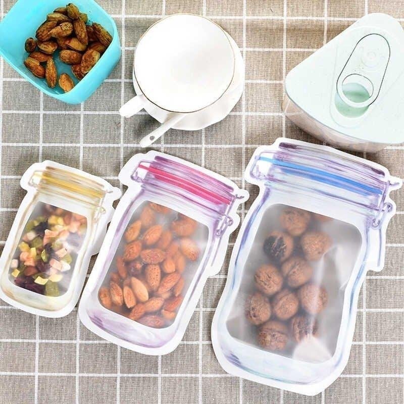 🔥Reusable Mason Bottle Ziplock Bags