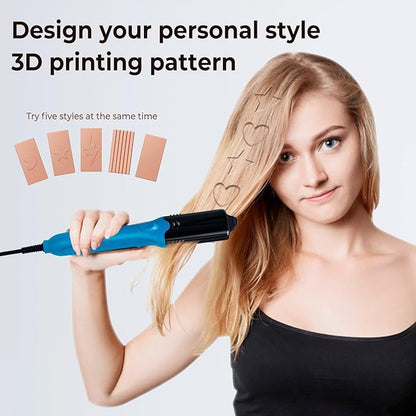 3D Hair Crimper  with 5 Interchangeable Plates