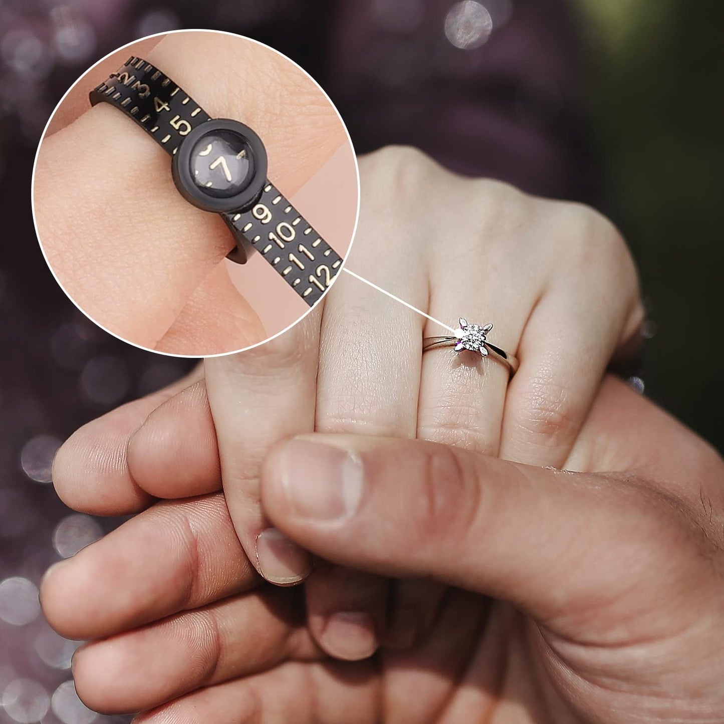 🔍Ring Sizer Measuring Tool with Magnifier💍