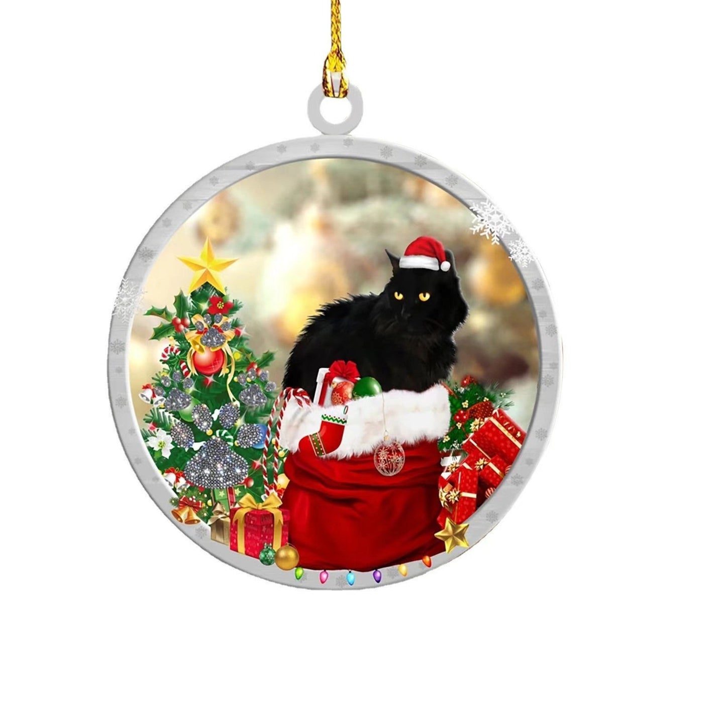 🎅Christmas sale 45% off🐈Christmas Black Cat Ornament🎄
