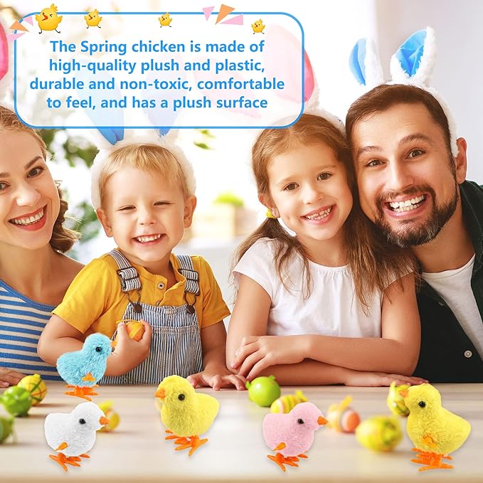 Cute Wind Up Chick Plush Animals Toy