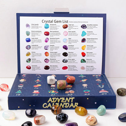 🎅2024 Natural Crystal Christmas Countdown Gift Box🔥40% OFF