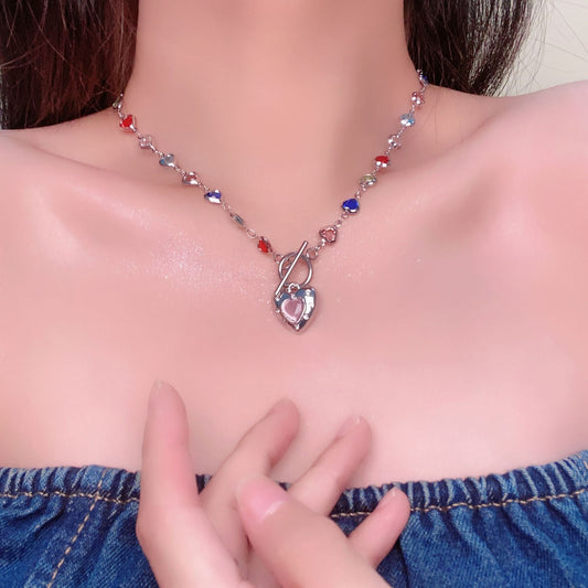 Dopamine-Inspired Color Bead Love Necklace