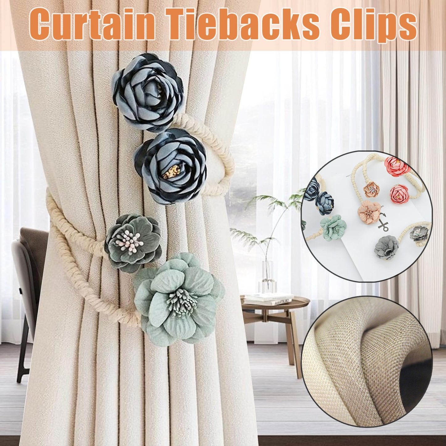 🔥Hot Sale 40% OFF🌸Curtain Tiebacks Clips