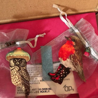 40% OFF🐦Robin Wooden Brooch