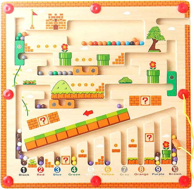 Magnetic Color and Number Maze