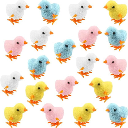 Cute Wind Up Chick Plush Animals Toy