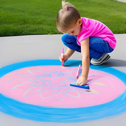 Sidewalk Chalk Paint Brush With Liquid Chalk