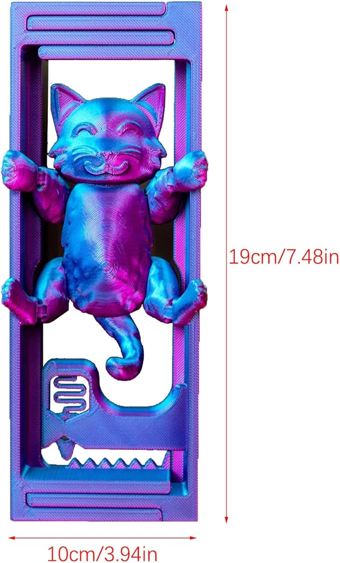 😺Fun Muscle Cat Adjustable Book Corner Sculpture