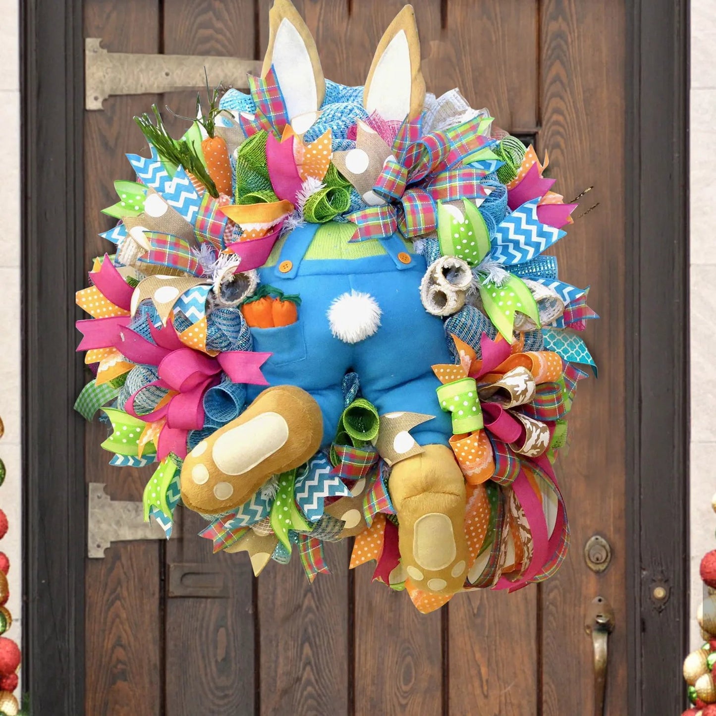 Bunny Wreath Happy Easter Rabbit Decoration