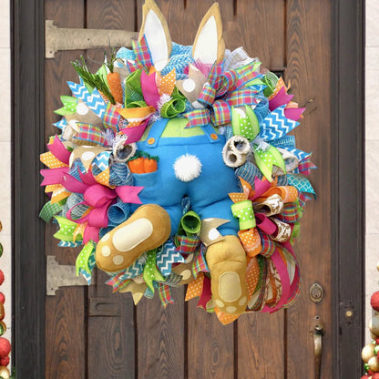 Bunny Wreath Happy Easter Rabbit Decoration
