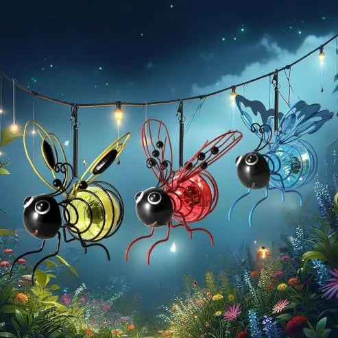 🔥Last Day 40% Off🐝Solar Hanging Insect Simulation Light