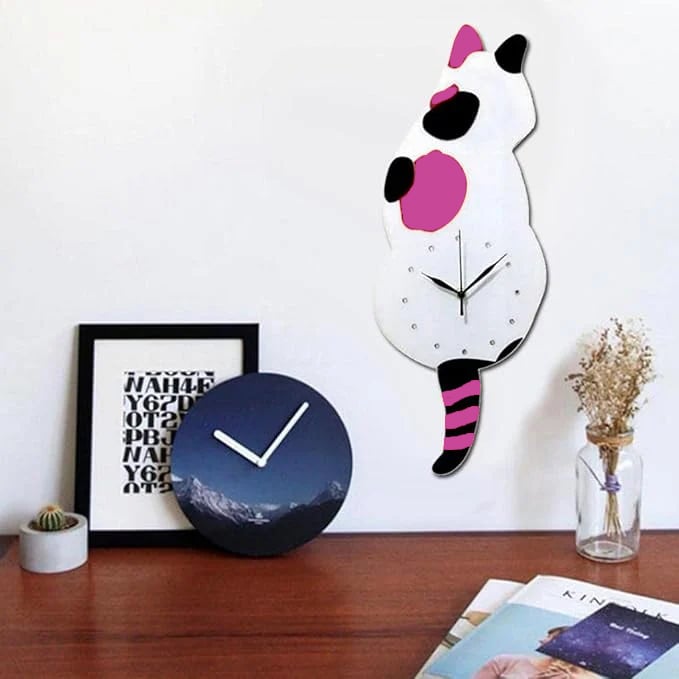 😸Cat Pendulum Wall Clock🕰️