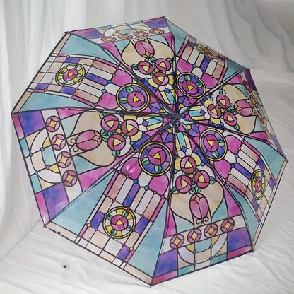 🔥Hot Sale 40% OFF ☔Vintage Stained Automatic Umbrella
