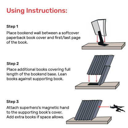 Flying Man Invisible Bookshelf