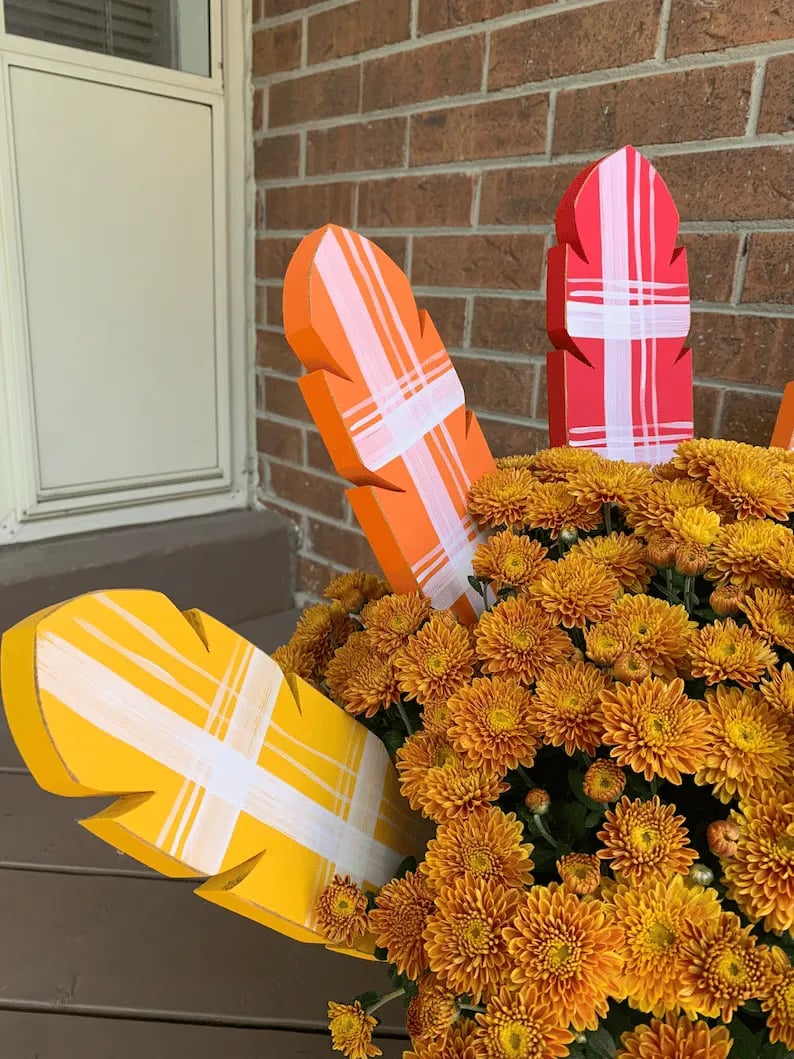 ❤️ Fall Decor Thanksgiving Turkey Planting Sticks