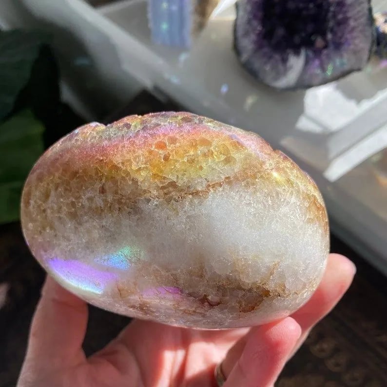 💖Last Day 43% OFF💖Angel Heart Rainbow Crystal Cluster