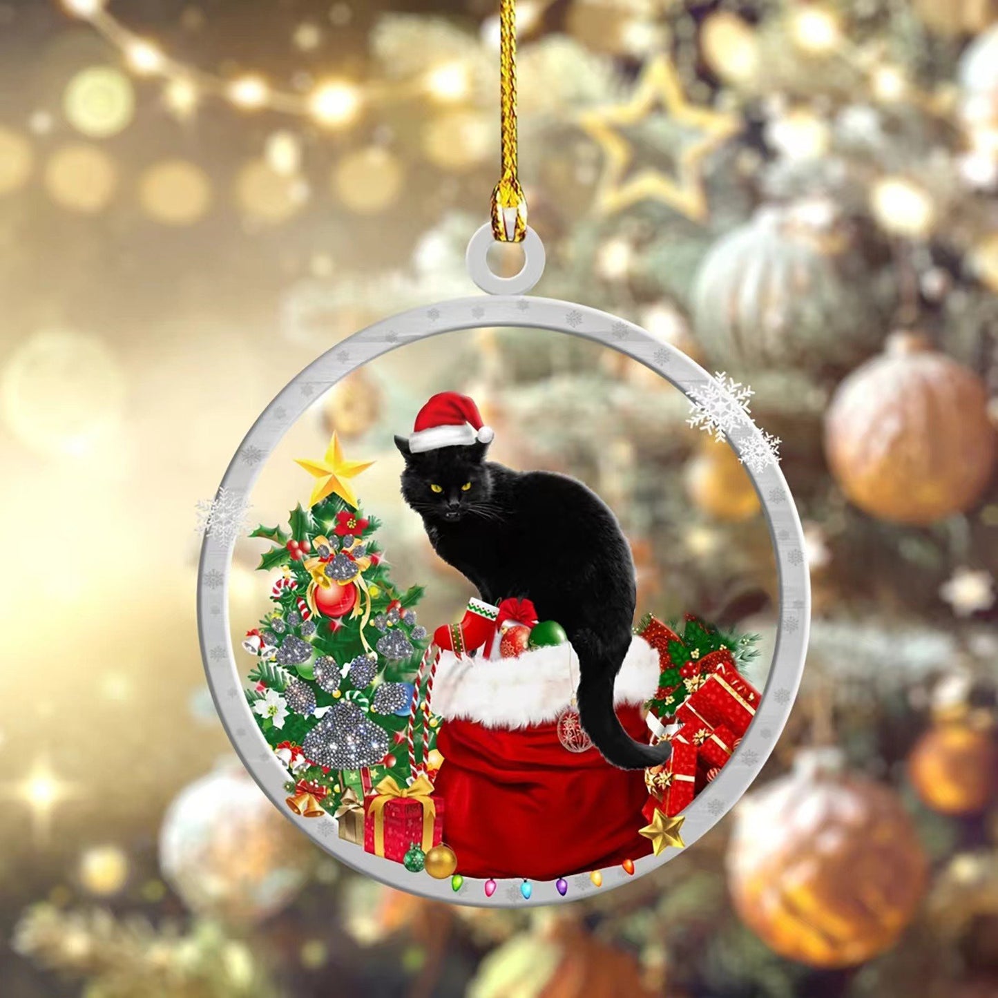🎅Christmas sale 45% off🐈Christmas Black Cat Ornament🎄