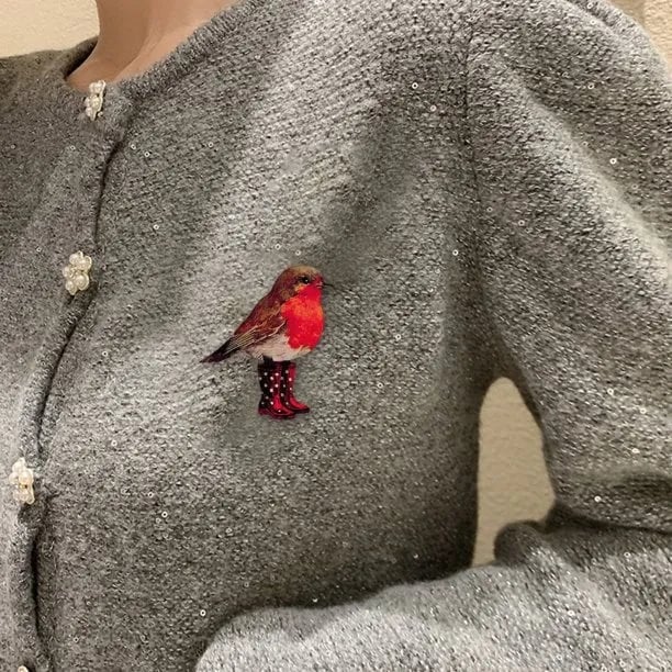 40% OFF🐦Robin Wooden Brooch