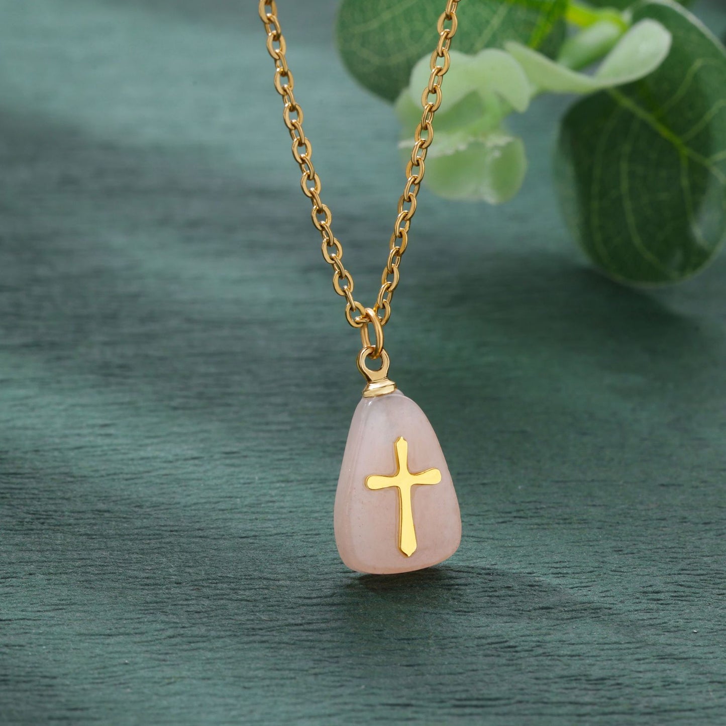 Amethyst Gold Cross Necklace
